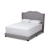 Baxton Studio Aden Modern and Contemporary Grey Fabric Upholstered King Size Bed WHI-Aden-Grey-King