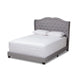 Baxton Studio Aden Modern and Contemporary Grey Fabric Upholstered King Size Bed WHI-Aden-Grey-King