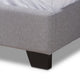 Baxton Studio Aden Modern and Contemporary Grey Fabric Upholstered King Size Bed WHI-Aden-Grey-King