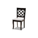 Baxton Studio Adina Modern and Contemporary Grey Fabric Upholstered and Dark Brown Finished Wood 5-Piece Dining Set