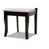 Baxton Studio Adina Modern and Contemporary Grey Fabric Upholstered and Dark Brown Finished Wood 5-Piece Dining Set