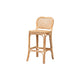 bali & pari Adrena Modern Bohemian Natural Brown Rattan Bar Stool WHI-Adrena-Rattan-BS