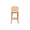 bali & pari Adrena Modern Bohemian Natural Brown Rattan Bar Stool WHI-Adrena-Rattan-BS