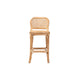 bali & pari Adrena Modern Bohemian Natural Brown Rattan Bar Stool WHI-Adrena-Rattan-BS