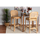 bali & pari Adrena Modern Bohemian Natural Brown Rattan Bar Stool WHI-Adrena-Rattan-BS