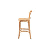 bali & pari Adrena Modern Bohemian Natural Brown Rattan Bar Stool WHI-Adrena-Rattan-BS