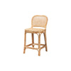 bali & pari Adrena Modern Bohemian Natural Brown Rattan Counter Stool WHI-Adrena-Rattan-CS