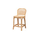 bali & pari Adrena Modern Bohemian Natural Brown Rattan Counter Stool WHI-Adrena-Rattan-CS