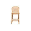 bali & pari Adrena Modern Bohemian Natural Brown Rattan Counter Stool WHI-Adrena-Rattan-CS