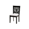 Baxton Studio Aiden Modern Grey Fabric and Dark Brown Finished Wood 5-Piece Dining Set