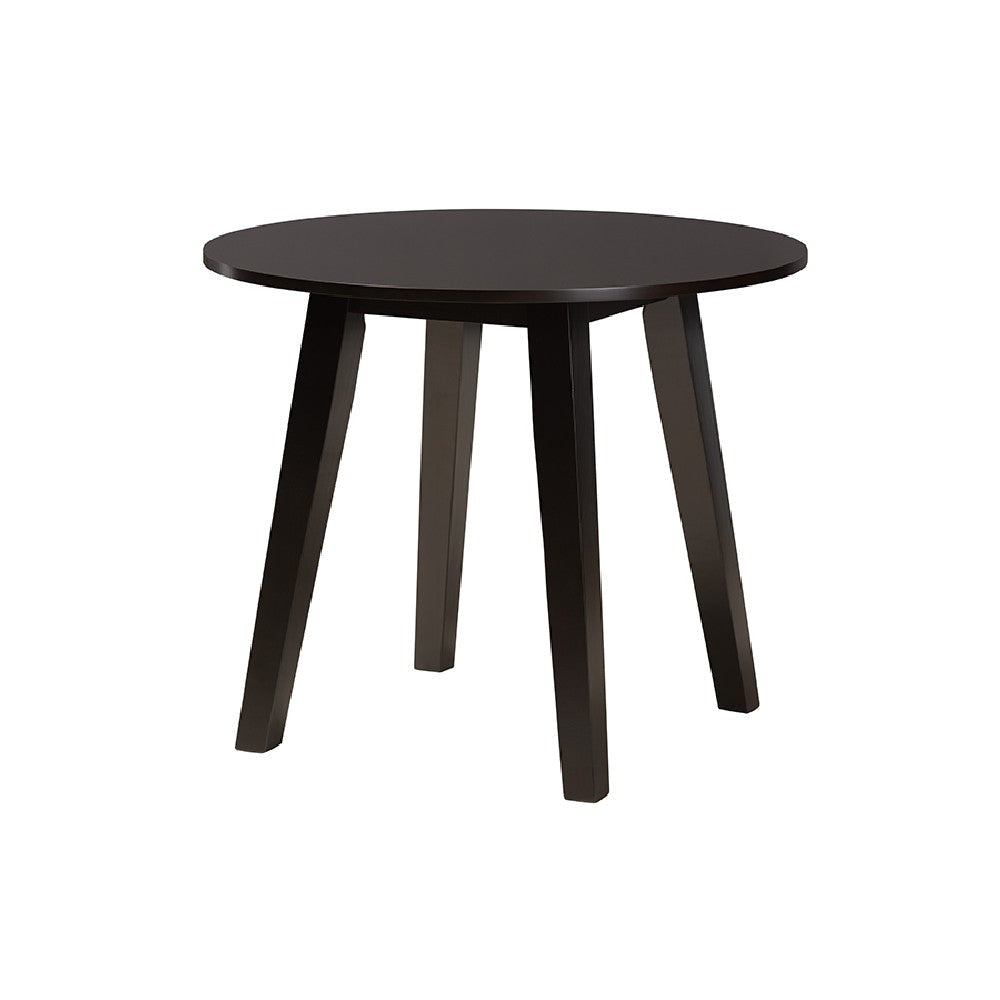 Baxton Studio Aiden Modern Grey Fabric and Dark Brown Finished Wood 5-Piece Dining Set