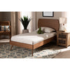 Baxton Studio Aimi Mid-Century Modern Walnut Brown Finished Wood Twin Size Platform Bed