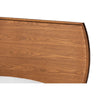 Baxton Studio Aimi Mid-Century Modern Walnut Brown Finished Wood Twin Size Platform Bed