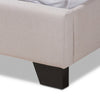 Baxton Studio Alesha Modern and Contemporary Beige Fabric Upholstered King Size Bed WHI-Alesha-Beige-King