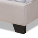 Baxton Studio Alesha Modern and Contemporary Beige Fabric Upholstered King Size Bed WHI-Alesha-Beige-King