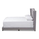 Baxton Studio Alesha Modern and Contemporary Grey Fabric Upholstered King Size Bed WHI-Alesha-Grey-King