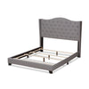 Baxton Studio Alesha Modern and Contemporary Grey Fabric Upholstered King Size Bed WHI-Alesha-Grey-King