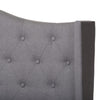 Baxton Studio Alesha Modern and Contemporary Grey Fabric Upholstered King Size Bed WHI-Alesha-Grey-King