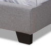 Baxton Studio Alesha Modern and Contemporary Grey Fabric Upholstered King Size Bed WHI-Alesha-Grey-King