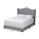 Baxton Studio Alesha Modern and Contemporary Grey Fabric Upholstered King Size Bed WHI-Alesha-Grey-King