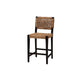 bali & pari Alise Modern Bohemian Dark Brown Mahogany Wood and Seagrass Counter Stool WHI-Alise-Mahogany-CS