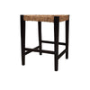 bali & pari Alise Modern Bohemian Dark Brown Mahogany Wood and Seagrass Counter Stool WHI-Alise-Mahogany-CS