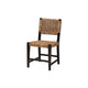 bali & pari Alise Modern Bohemian Dark Brown Mahogany Wood and Seagrass Dining Chair WHI-Alise-Mahogany-DC