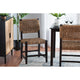 bali & pari Alise Modern Bohemian Dark Brown Mahogany Wood and Seagrass Dining Chair WHI-Alise-Mahogany-DC