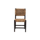 bali & pari Alise Modern Bohemian Dark Brown Mahogany Wood and Seagrass Dining Chair WHI-Alise-Mahogany-DC