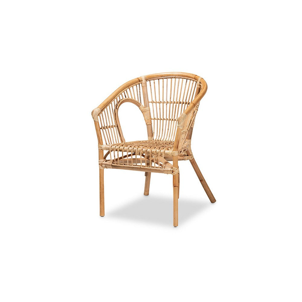 Baxton Studio Alleta Modern Bohemian Natural Brown Rattan 3-Piece Living Room Set WHI-Alleta-Rattan-3PC-Set