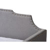 Baxton Studio Ally Modern and Contemporary Grey Fabric Upholstered Twin Size Sofa Daybed with Roll Out Trundle Guest Bed