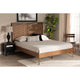 Baxton Studio Amira Mid-Century Modern Transitional Ash Walnut Finished Wood King Size Platform Bed