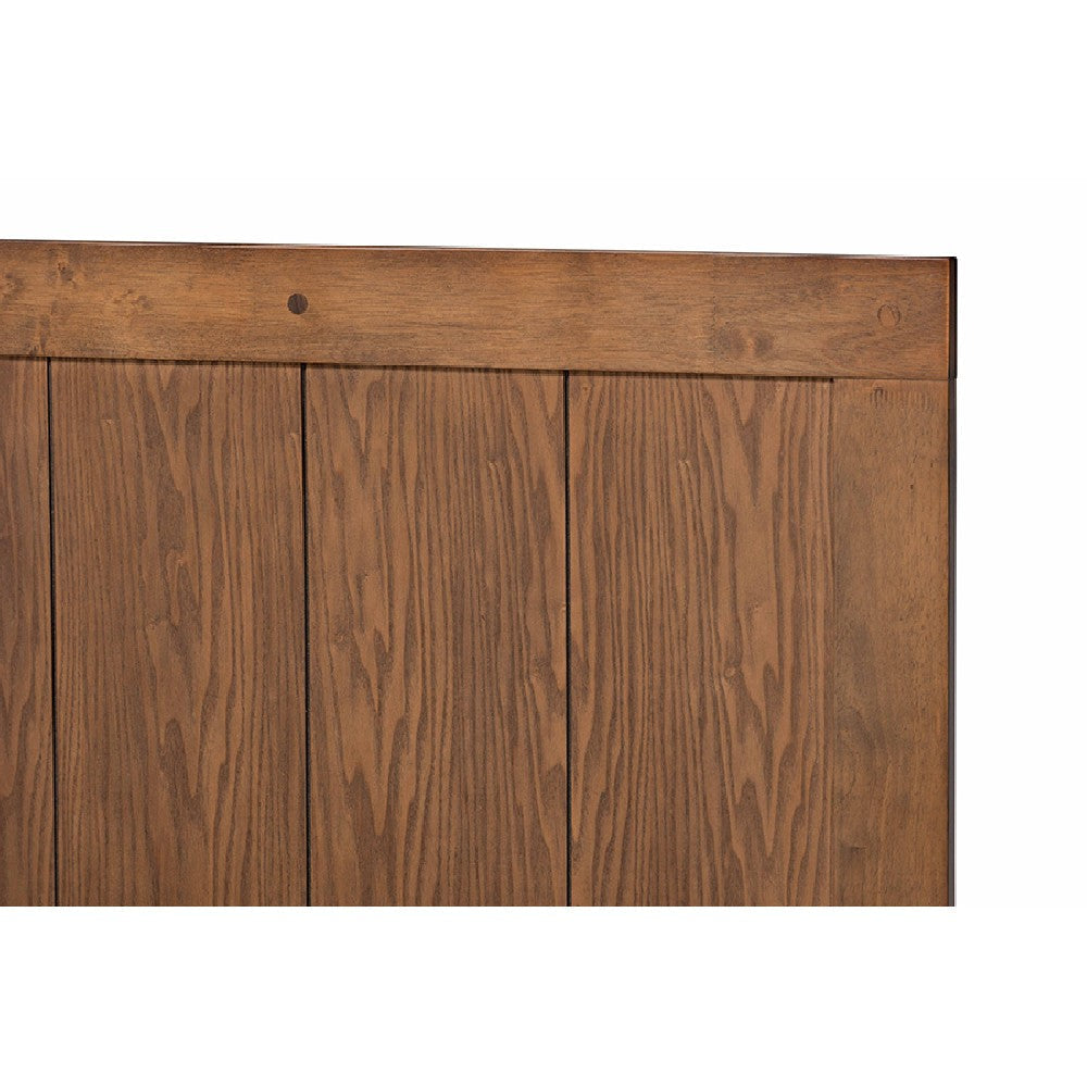 Baxton Studio Amira Mid-Century Modern Transitional Ash Walnut Finished Wood Twin Size Platform Bed