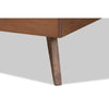 Baxton Studio Amira Mid-Century Modern Transitional Ash Walnut Finished Wood Twin Size Platform Bed