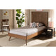 Baxton Studio Amira Mid-Century Modern Transitional Ash Walnut Finished Wood Twin Size Platform Bed