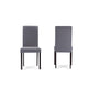 Baxton Studio Andrew Contemporary Espresso Wood Grey Fabric 5PC Dining Set