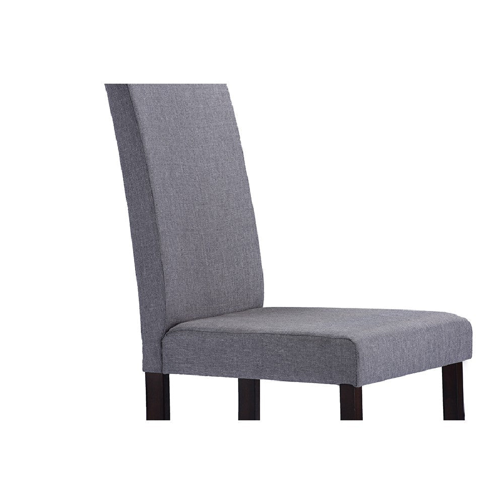 Baxton Studio Andrew Contemporary Espresso Wood Grey Fabric 5PC Dining Set