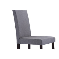 Baxton Studio Andrew Contemporary Espresso Wood Grey Fabric 5PC Dining Set