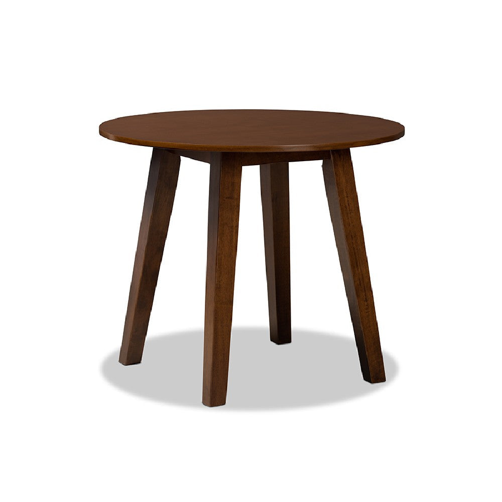 Baxton Studio Anesa Modern and Contemporary Transitional Walnut Brown Finished Wood 5-Piece Dining Set