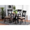 Baxton Studio Angie Modern Sand Fabric and Dark Brown Finished Wood 5-Piece Dining Set