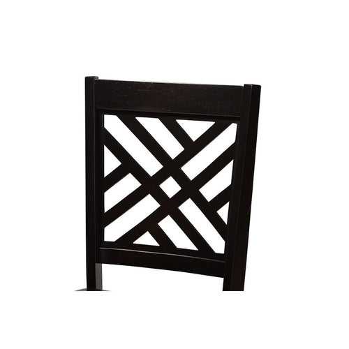 Baxton Studio Ani Modern and Contemporary Dark Brown Finished Wood 5-Piece Dining Set