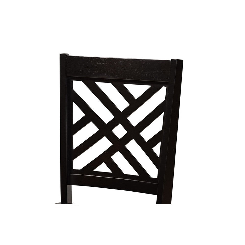Baxton Studio Ani Modern and Contemporary Dark Brown Finished Wood 5-Piece Dining Set
