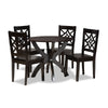 Baxton Studio Anila Modern and Contemporary Dark Brown Finished Wood 5-Piece Dining Set