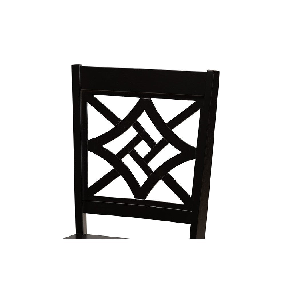 Baxton Studio Anila Modern and Contemporary Dark Brown Finished Wood 5-Piece Dining Set