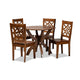 Baxton Studio Anila Modern and Contemporary Walnut Brown Finished Wood 5-Piece Dining Set