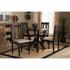 Baxton Studio Anise Modern and Contemporary Sand Fabric Upholstered and Dark Brown Finished Wood 5-Piece Dining Set