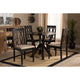 Baxton Studio Anise Modern and Contemporary Sand Fabric Upholstered and Dark Brown Finished Wood 5-Piece Dining Set