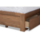 Baxton Studio Aras Modern and Contemporary Transitional Ash Walnut Brown Finished Wood Full Size 3-Drawer Platform Storage Bed