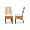 bali & pari Argos Modern Bohemian Natural Brown Rattan 2-Piece Dining Chair Set WHI-Argos-Rattan-DC