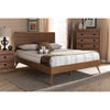 Baxton Studio Artemis Mid-Century Modern Walnut Brown Finished Wood Queen Size Platform Bed